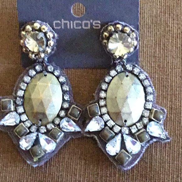 Chico’s Logan Pierced Statement Earrings - Picture 2 of 3
